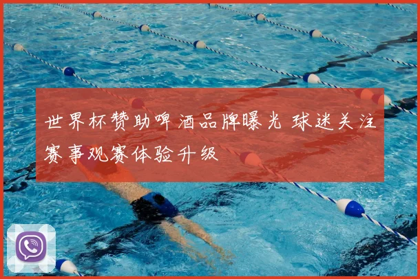 世界杯赞助啤酒品牌曝光 球迷关注赛事观赛体验升级